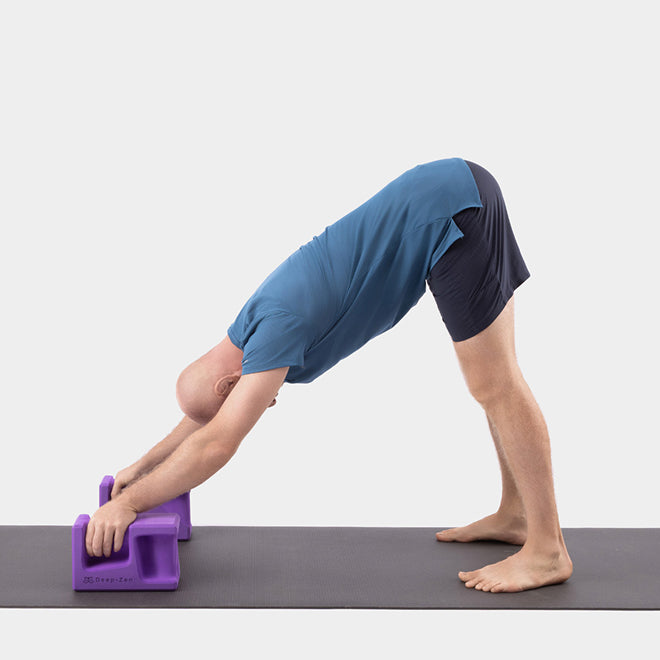 Downward-Facing Dog (Adho Mukha Svanasana) on yoga blocks