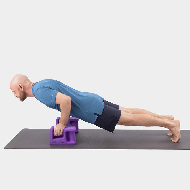 Half Forward Fold (Ardha Uttanasana) on blocks