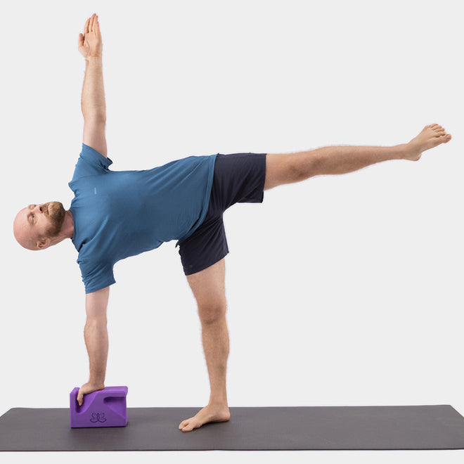 Half Moon Pose (Ardha Chandrasana) on block