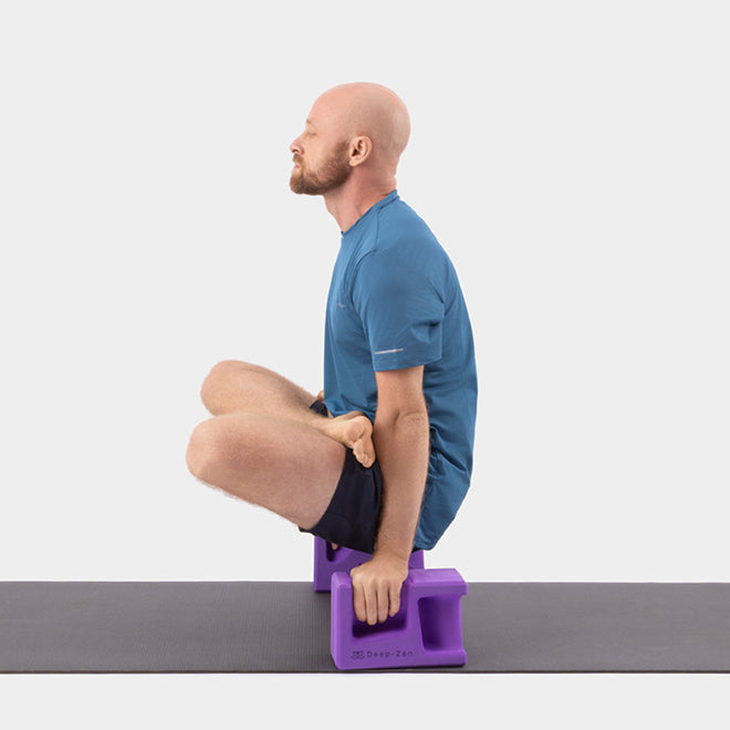 Scale Pose (Tolasana) on Blocks