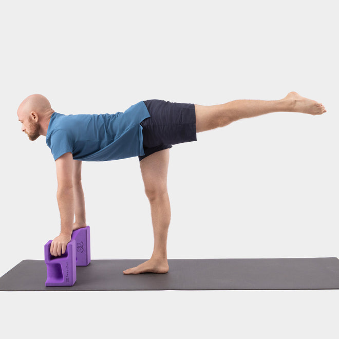 Warrior III (Virabhadrasana III) on Blocks